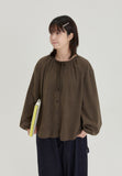 [BAONHAUS] Wench Round Corduroy Blouse