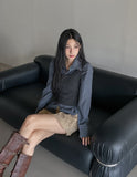 Geek Chic Big Collar Stripe Shirt
