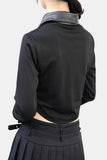 Esser leather color matching shirt