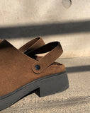 Part Suede Leather Clog Shoes