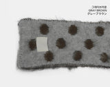 Loltz Dot Color Matching Wool Angora Fur Muffler