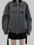 Shop pocket leather blouson