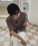 Edith Linen Half Shirt
