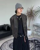 Fez Vintage Washing Leather Jacket