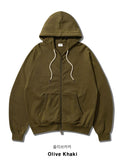 Round Cut Heavy Cotton Hoodie Zip Up