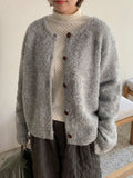 Hiyan Bokashi Round Knit Cardigan