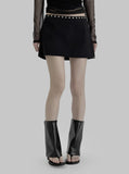 eyelet mini skirt