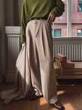Comfort two-tuck wide slacks