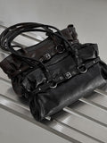Bet Crack Leather Belt Shoulder Bag