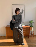 Kakuni Bijo Wide Cotton Pants