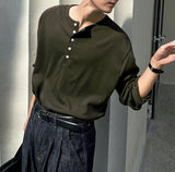 Knit Henry Neck Long Sleeve