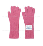 Lettering Patch Long Gloves