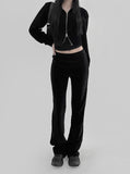 showble velvet straight pants