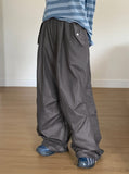 Tissue Coated Parachute Two Way Jogger Wide Pants