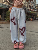 Heart Spray String Training Pants