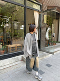 Mikel Track Linen Hood Zip-Up Cardigan