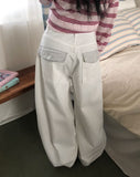Lapu Check Pocket Wide Pants