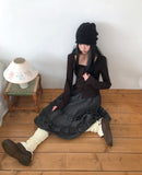 Enru Slim Fit Sleeveless Cardigan Set