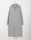 Whois half zip-up collar long one piece