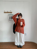 [unisex] Simty Linen Punching Over Knit