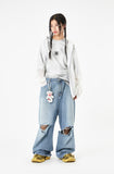 Lace summer 2-way hood zip-up