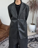 Pra leather over blazer