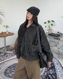 Heren Collar Ribbed Cardigan