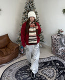 Diven Stripe Wool Muffler