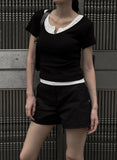 Cheese Deep V-Neck Tee