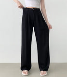 Pin Tuck Tencel Cooling Lightweight Wide Cotton Pants
