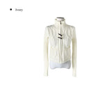 Pora High Neck Duffle Knit Pocket Zip-Up