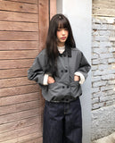 Jamin button color matching crop jacket