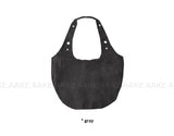 SUEDE EYELET SHOULDER BAG