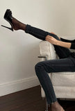Slim fit dark washing skinny denim