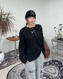 Kenz Waffle Henley Neck Long Sleeve