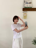 Harletter Star Embroidered Crop Short Sleeve Tee