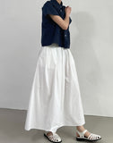 Call banding flare long skirt