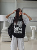 Age raglan oversized fit short-sleeved shirt