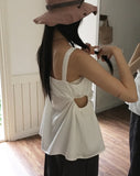 semble hole string sleeveless blouse