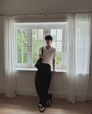 Summer Cooling Deep-Tuck Wide Slacks