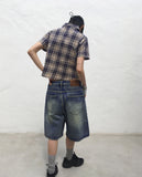 Wickle Amekazi Vintage Checkered Short-Sleeved Shirt