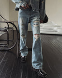 Savage damage flare bootcut pants