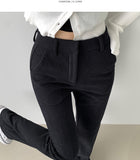 Corduroy Brushed Long Bootcut Banding Pants