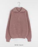 Kokio high neck half zip-up over knit