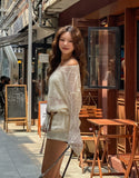 [Cup sleeveless + Belt set] Summer Bohemian Net Knit Set