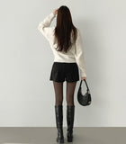 Year-End Party Look Mood Wool Luxury Short Pants