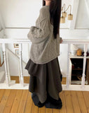 Veda cable round neck over wool knit