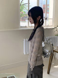 Forea Two-Way Punching Over Fit Knit Hood Zip-up