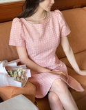Fine Tweed Flare Mini One Piece