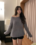 Bayes Boat Neck Boucle Knit